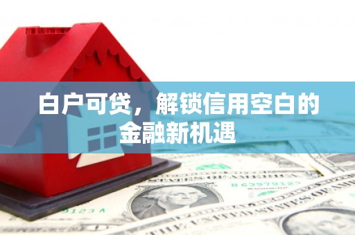 北竿白户可贷，解锁信用空白的金融新机遇