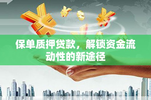 北竿保单质押贷款，解锁资金流动性的新途径