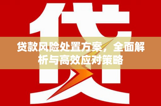 北竿贷款风险处置方案，全面解析与高效应对策略