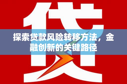 北竿探索贷款风险转移方法，金融创新的关键路径