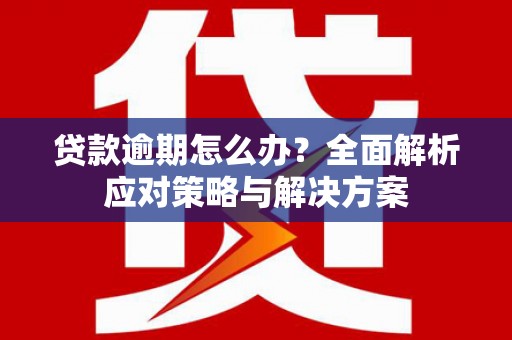 北竿贷款逾期怎么办？全面解析应对策略与解决方案