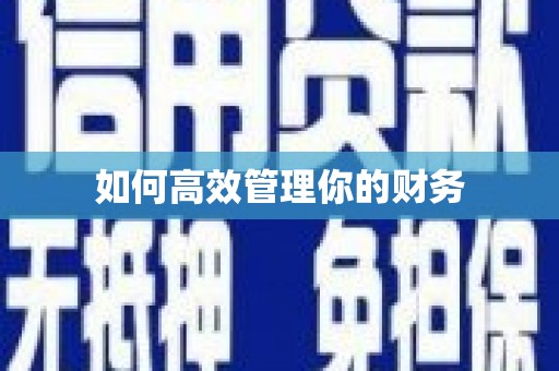 北竿如何高效管理你的财务