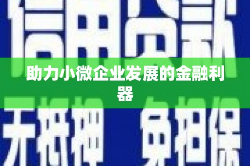 北竿助力小微企业发展的金融利器
